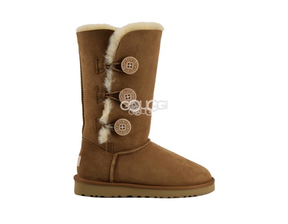 Женские угги с пуговицами Bailey Button Triplet Chestnut II