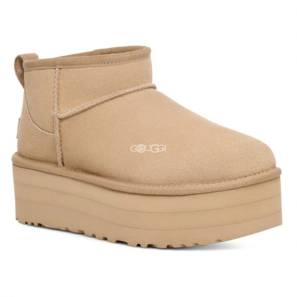 Женские ультра мини угги на платформе UGG Classic Ultra Mini Platform Mustard Seed