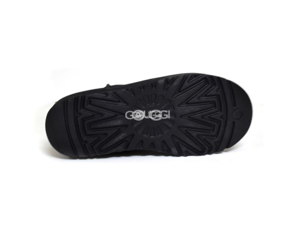 Женские кожаные ультра мини угги Ultra mini Leather Black