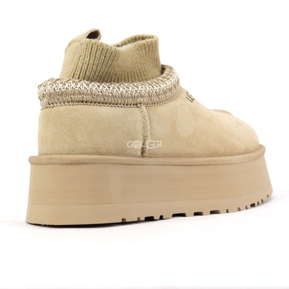 Женские угги на платформе Ugg Tazz Knit Mustard Seed
