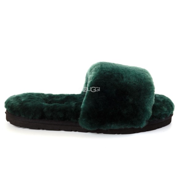 Женские тапочки Fluff Slide Slippers Dark Green