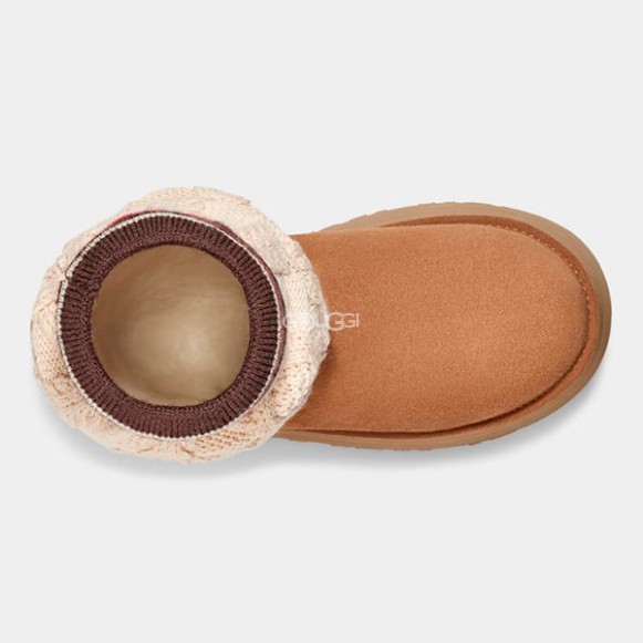 Женские угги Ugg Classic Sweater Letter Chestnut