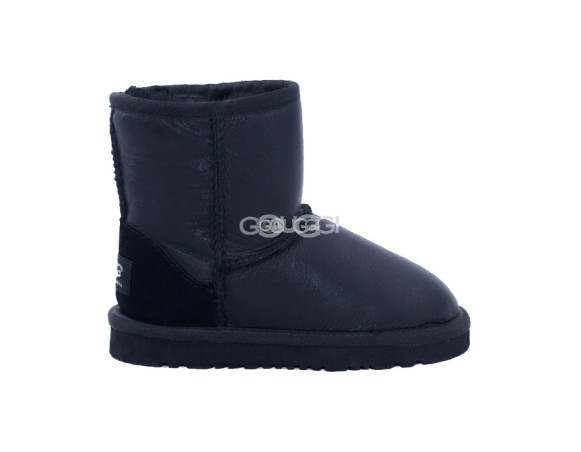 Детские короткие угги Kids Classic Short Metallic Black