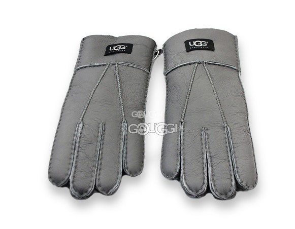 Мужские меховые перчатки Leather Capuccinno - 10038