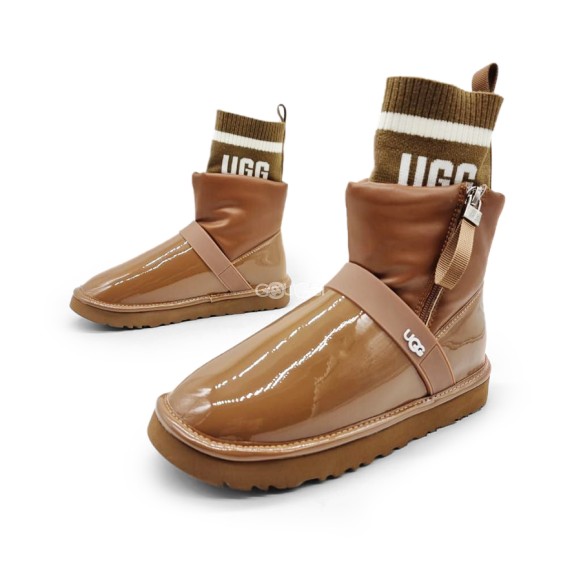 Женские угги на молнии Ugg Clear Bling Bling Chestnut