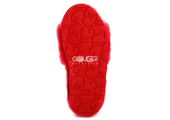 Женские тапочки Fluff Slide Slippers Red