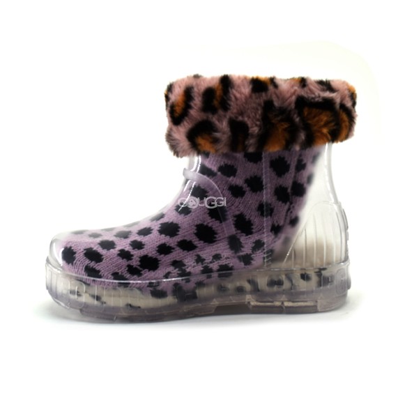 Женские прозрачные короткие угги Ugg Drizlita Clear Boot Leopard