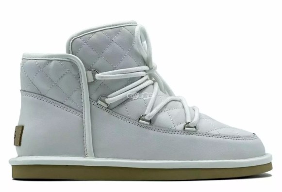 Женские кожаные ботинки Ugg Lodge Mini Leather White