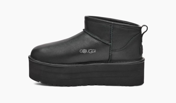 Женские ультра мини угги на платформе UGG Classic Ultra Mini Platform Metallic Black